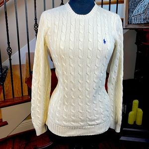 SWEATER BY RALPH LAUREN SPORT BEIGE AND BLUE 💯 % COTTON.  SIZE LARGE